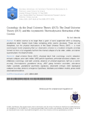 Cosmology da The Dead Universe Theory ( DUT )