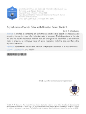 Asynchronous Electric Drive With Reactive Power Control
